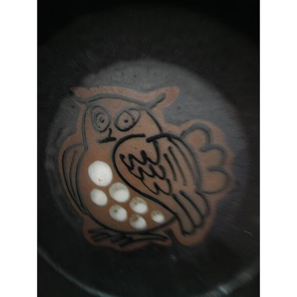 Otagiri MCM Ceramic Owl Hand Painted Ashtray 70s Pottery Catchall jewelry Dish - Picture 5 of 8